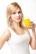 young woman with orange juice young woman with orange juice