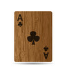 The card on wooden background. The card on wooden background.