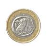 euro coin damaged worn down finance crisis