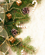 Christmas decoration on fir branch