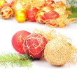 Christmas decoration on fir branch