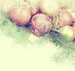 Christmas decoration on fir branch