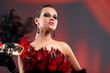 Photo: beautiful woman with mask beautiful woman with mask