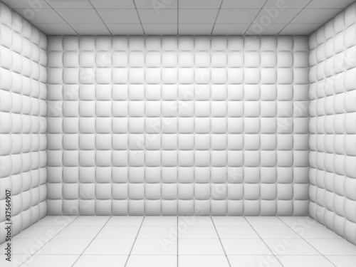 Photo: White empty padded room White empty padded room
