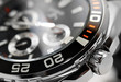luxury man watch detail, chronograph close up