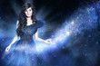 Beautiful woman as galaxy goddess Beautiful woman as galaxy goddess