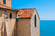 Historical building detail and ocean view