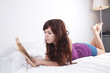 Girl reading book