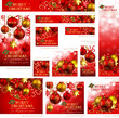 Vector: Collection of Christmas banners Collection of Christmas banners