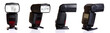 camera flash light on white background.