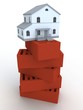 The small house standing on bricks
