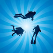 vector scuba divers underwater vector scuba divers underwater