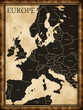Map of Europe in the old background