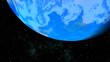 Blue planet. Depths of space.