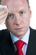 Sweaty Businessman Wiping Forehead Sweaty Businessman Wiping Forehead