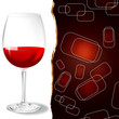 ein glas rotwein