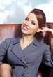 business woman in modern glass interior business woman in modern glass interior