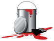 Vector: red paint pot red paint pot