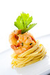 Spaghetti con gamberi e zucchine
