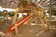 Climbing frame in a childrens play area