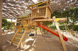 Climbing frame in a childrens play area