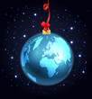 Abstract christmas ball of The Earth