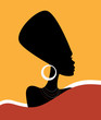 Beautiful Woman in hat. Portrait. Vector  Illustration.
