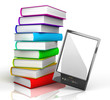 E-reader and books E-reader and books