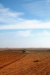 Tractor plowing in the country