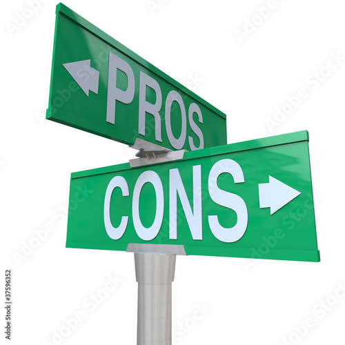 Illustration: Pros and Cons Two-Way Street Signs Comparing Options Pros and Cons Two-Way Street Signs Comparing Options