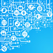 Vector: background social network blue background social network blue