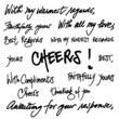 Hand written greetings.