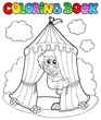 Coloring book with clown and tent Coloring book with clown and tent