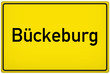 Ortseingangsschild der Stadt Bückeburg