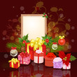 Christmas ornament frame with gifts Christmas ornament frame with gifts