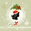 Decorative Christmas Santa retro frame Decorative Christmas Santa retro frame
