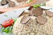 Feines Risotto mit frischen schwarzen Trüffeln