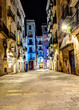 night scene in gothic quarter, Barcelona, Spain night scene in gothic quarter, Barcelona, Spain