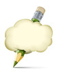 creative artistic concept pencil in cloud vector illustration creative artistic concept pencil in cloud vector illustration