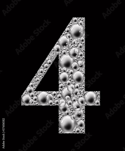 Illustration: figure 4 bubble font figure 4 bubble font
