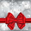 Bokeh background with red ribbon Bokeh background with red ribbon