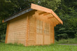 new wooden hut