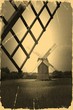old retro windmill photo