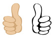 Thumbs up gesture