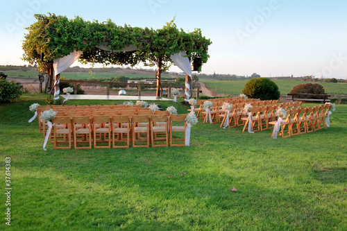 Photo: Outdoor wedding ceremony canopy (chuppah or huppah) Outdoor wedding ceremony canopy (chuppah or huppah)