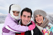 Family outing on a winter's day Family outing on a winter's day