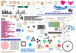 Set of different elements for design