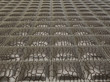 Close-up of Black Alligator skin with stitched rectangles