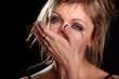 Depressed woman portrait