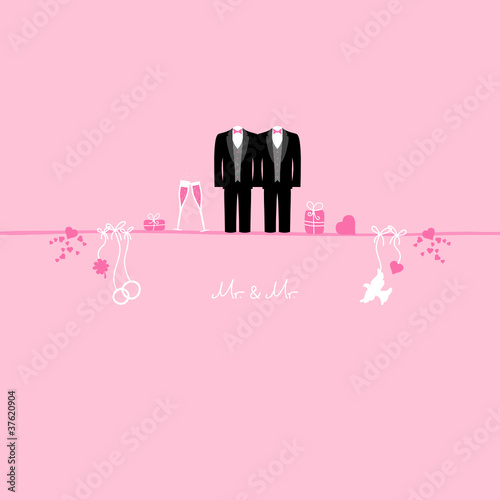 Wedding Symbols Mr Mr Pink